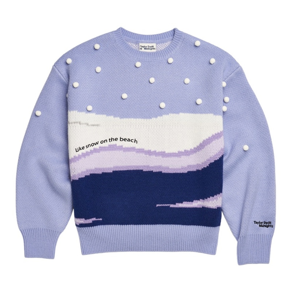 Taylor Swift Lavender and Navy Crewneck Sweater
